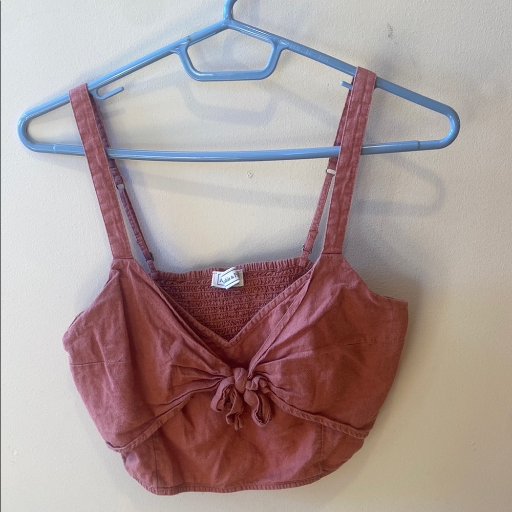 Abercrombie & Fitch Crop Tie Front Tank Top